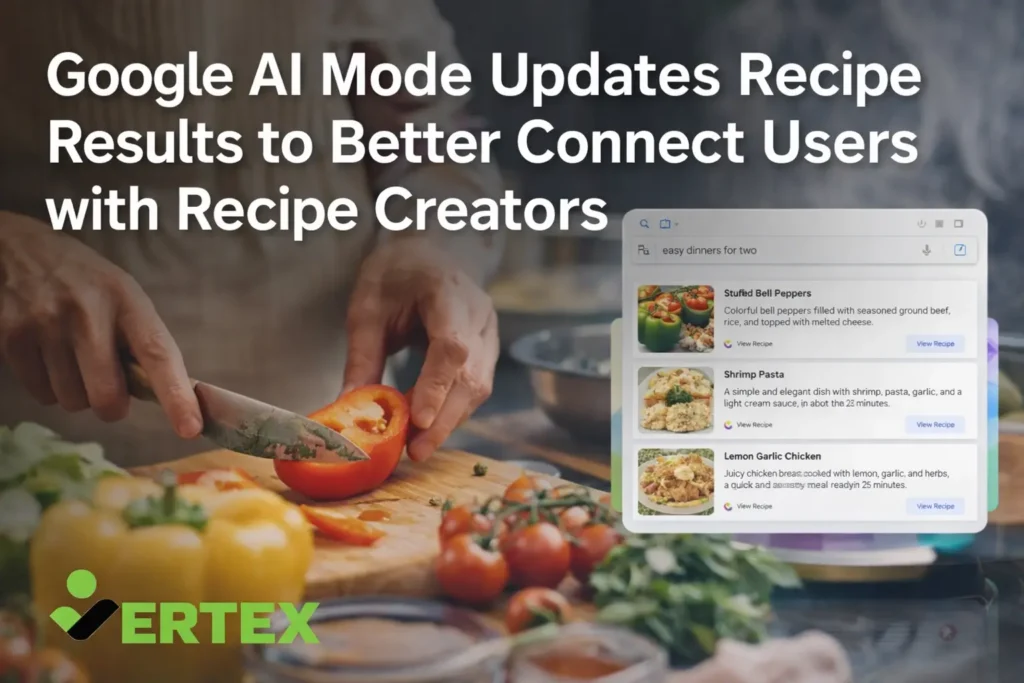 Google AI Mode updates recipe results to better connect